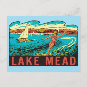 Lake Mead Nevada NV State Label Briefkaart