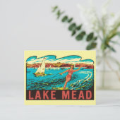  Lake Mead Nevada NV State Label Briefkaart (Staand voorkant)