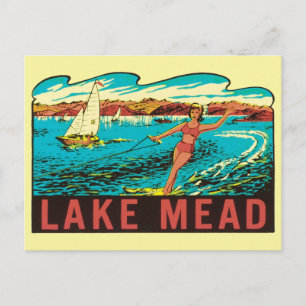 Lake Mead Nevada NV State Label Briefkaart