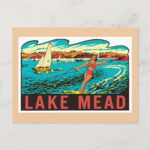 Lake Mead Nevada NV State Label Briefkaart