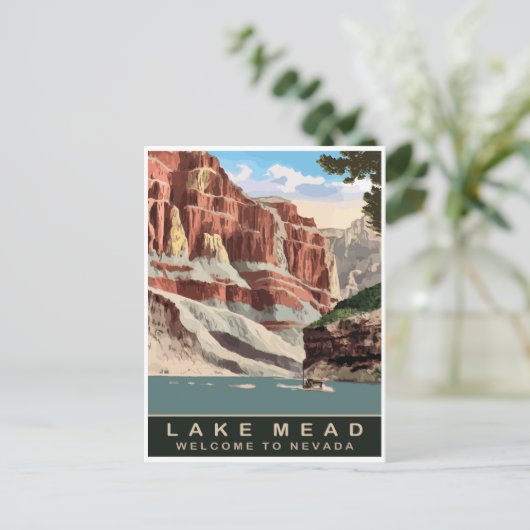 Lake Mead, Nevada, Reizen Briefkaart (Staand voorkant)