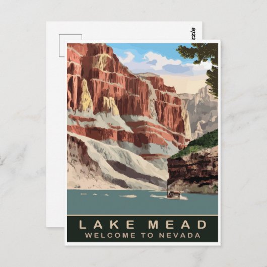 Lake Mead, Nevada, Reizen Briefkaart (Voorkant / Achterkant)