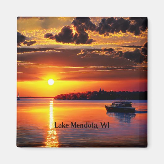 Lake Mendota, WI, Magneet (Voorkant)