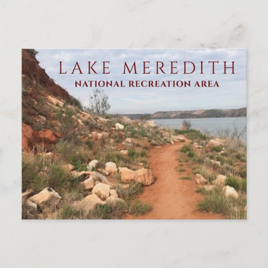 Lake Meredith vanaf Turkey Creek Trail, Texas Briefkaart (Voorkant)