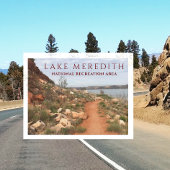 Lake Meredith vanaf Turkey Creek Trail, Texas Briefkaart