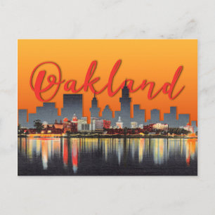 Lake Merritt, Oakland, California sunset briefkaar Briefkaart