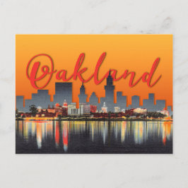 Lake Merritt, Oakland, California sunset briefkaar Briefkaart