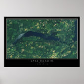 Lake Merwin Washington Satellite Poster Map (Voorkant)