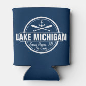 Lake Michigan, aangepaste stad, naam, anker, pedde Blikjeskoeler (Achterkant)