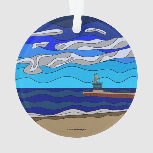 Lake Michigan - Acryl Ornament (achterkant)