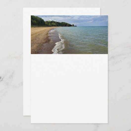 Lake Michigan Bewaar de datum Kaart (Voorkant / Achterkant)