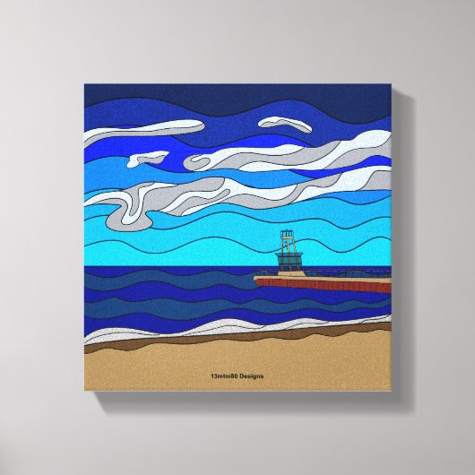 Lake Michigan - Canvas (10 "x10") Afdruk (Voorkant)