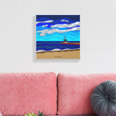 Lake Michigan - Canvas (10 "x10") Afdruk (Insitu (Woonkamer))