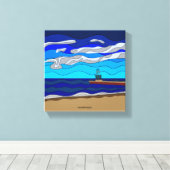 Lake Michigan - Canvas (10 "x10") Afdruk (Insitu (Houten vloer))