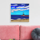 Lake Michigan - Canvas (12 "x12") Afdruk (Insitu (Woonkamer))