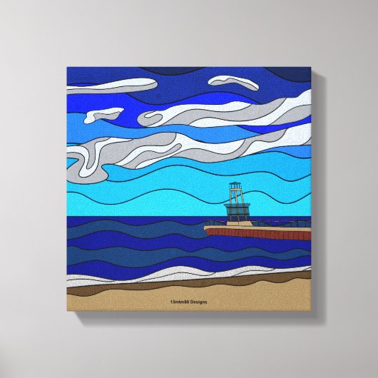 Lake Michigan - Canvas (12 "x12") Afdruk (Voorkant)