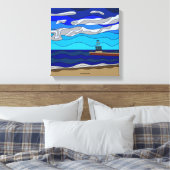 Lake Michigan - Canvasprint (30x30 cm) Canvas Afdruk (Insitu (Slaapkamer))