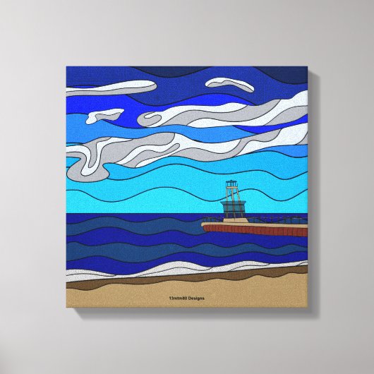 Lake Michigan - Canvasprint (35x35cm) Canvas Afdruk (Voorkant)