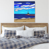 Lake Michigan - Canvasprint (60x60cm) Canvas Afdruk (Insitu (Slaapkamer))