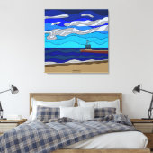Lake Michigan - Canvasprint (76x76cm) Canvas Afdruk (Insitu (Slaapkamer))