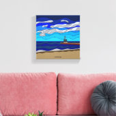 Lake Michigan - Canvasprint (8"x8") Canvas Afdruk (Insitu (Woonkamer))
