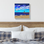 Lake Michigan - Canvasprint (8"x8") Canvas Afdruk (Insitu (Slaapkamer))