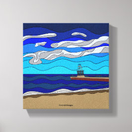 Lake Michigan - Canvasprint (8"x8") Canvas Afdruk