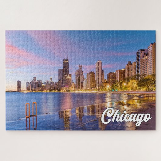 Lake Michigan, Chicago, Verenigde Staten Legpuzzel (Horizontaal)