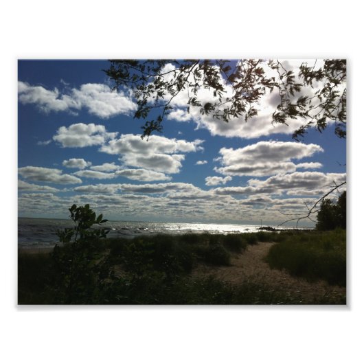 Lake Michigan Dramatic Pic Foto Afdruk (Voorkant)