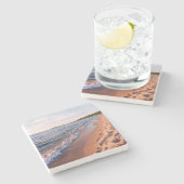 Lake Michigan en Good Harbour Stenen Onderzetter (Zijkant)