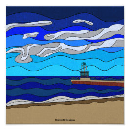 Lake Michigan - Fotoafdruk 12"x12" Foto Afdruk