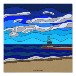 Lake Michigan - Fotoafdruk 24"x24" Foto Afdruk