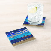 Lake Michigan - Glas Onderzetter (Schuin)
