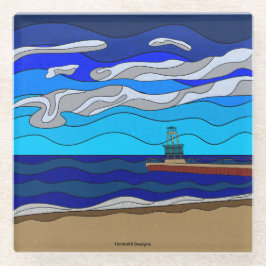 Lake Michigan - Glas Onderzetter