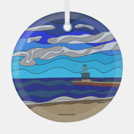 Lake Michigan - Glas Ornament (cirkel)