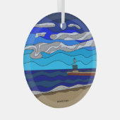 Lake Michigan - Glas Ornament (cirkel) (Voorkant Rechts)