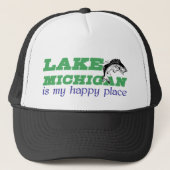 Lake Michigan is mijn gelukkige plek Trucker Pet (Voorkant)