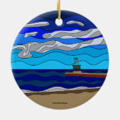 Lake Michigan - Keramisch Ornament (cirkel) (Achterkant)