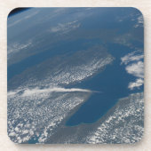 Lake Michigan, Lake Huron en de staat Michigan. Bier Onderzetter (Voorkant)