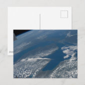 Lake Michigan, Lake Huron en de staat Michigan. Briefkaart (Voorkant / Achterkant)