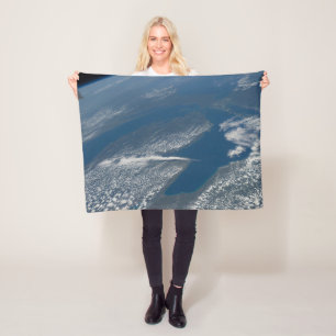 Lake Michigan, Lake Huron en de staat Michigan. Fleece Deken