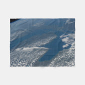 Lake Michigan, Lake Huron en de staat Michigan. Fleece Deken (Voorkant (Horizontaal))