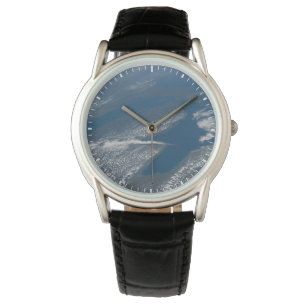 Lake Michigan, Lake Huron en de staat Michigan. Horloge