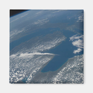 Lake Michigan, Lake Huron en de staat Michigan. Magneet