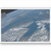 Lake Michigan, Lake Huron en de staat Michigan. Sticker (Voorkant)