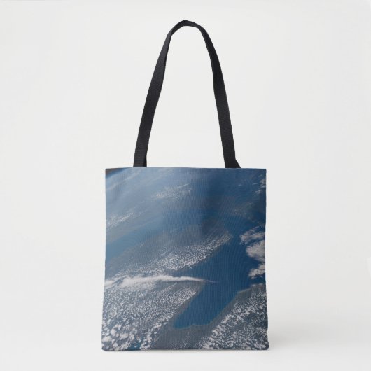 Lake Michigan, Lake Huron en de staat Michigan. Tote Bag (Voorkant)