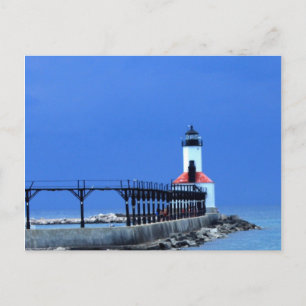 Lake Michigan Light House Briefkaart