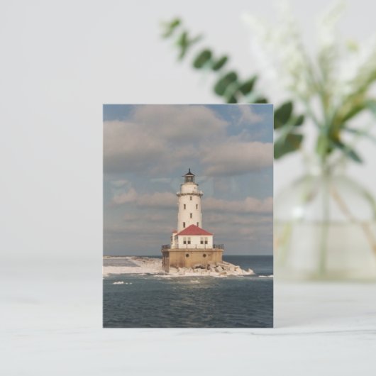 Lake Michigan Lighthouse Briefkaart (Staand voorkant)