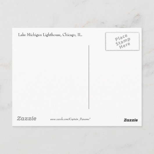 Lake Michigan Lighthouse Briefkaart (Achterkant)