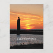 Lake Michigan Lighthouse Briefkaart (Voorkant)